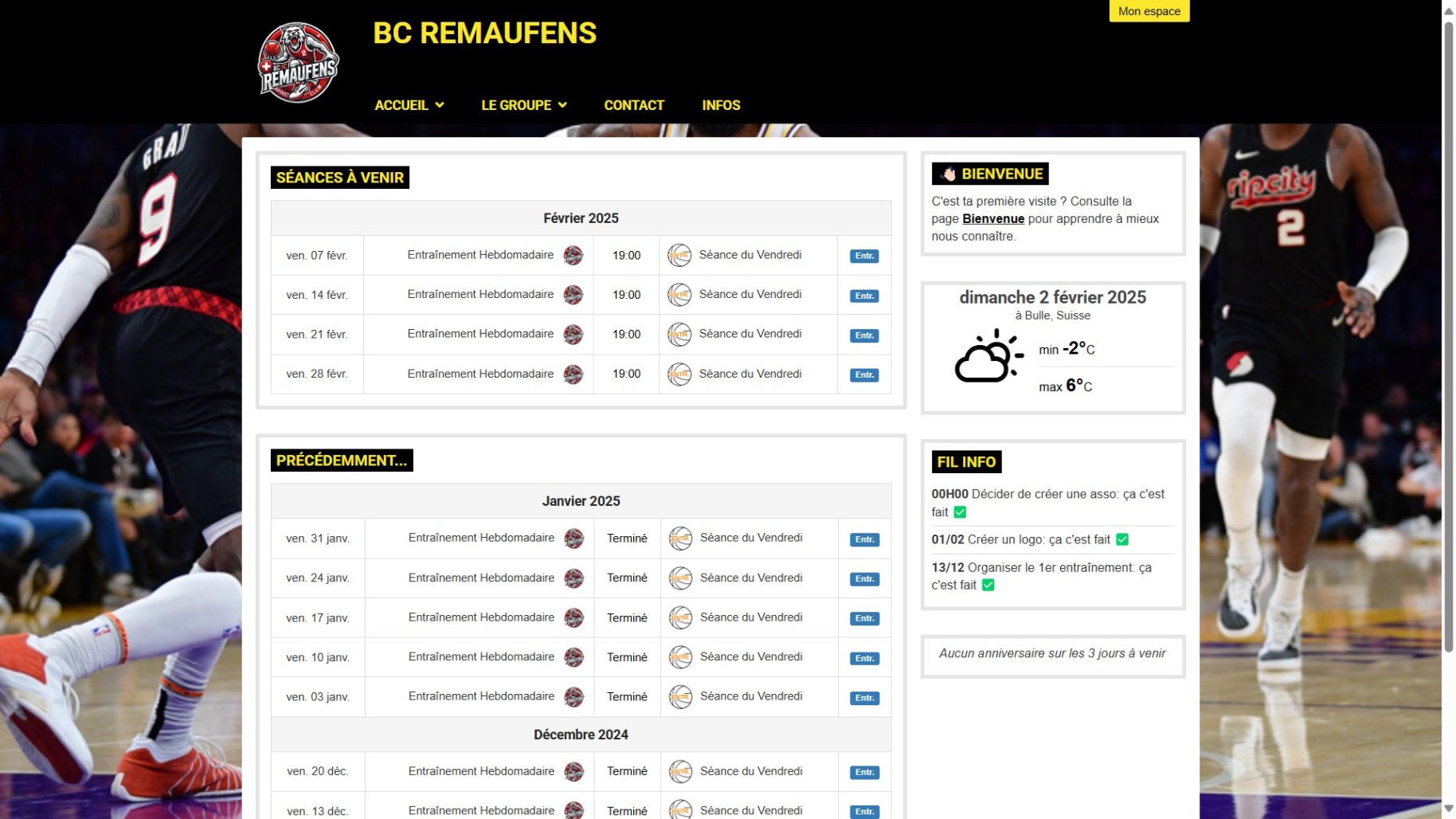 BC Remaufens | Mise en place du site internet